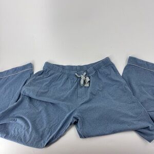 David Archy Blue luxury Relaxed‎ Fit Pajama Pants for Casual Comfort